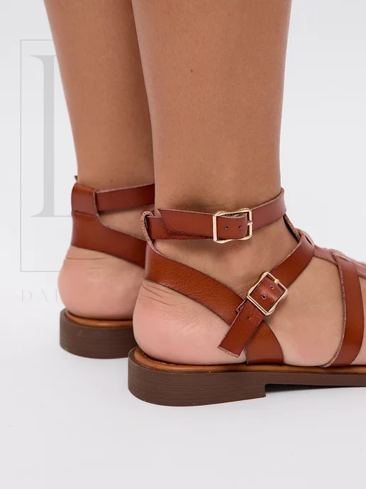 Dali collection Босоножки летние без каблука, бежевый, фото 7