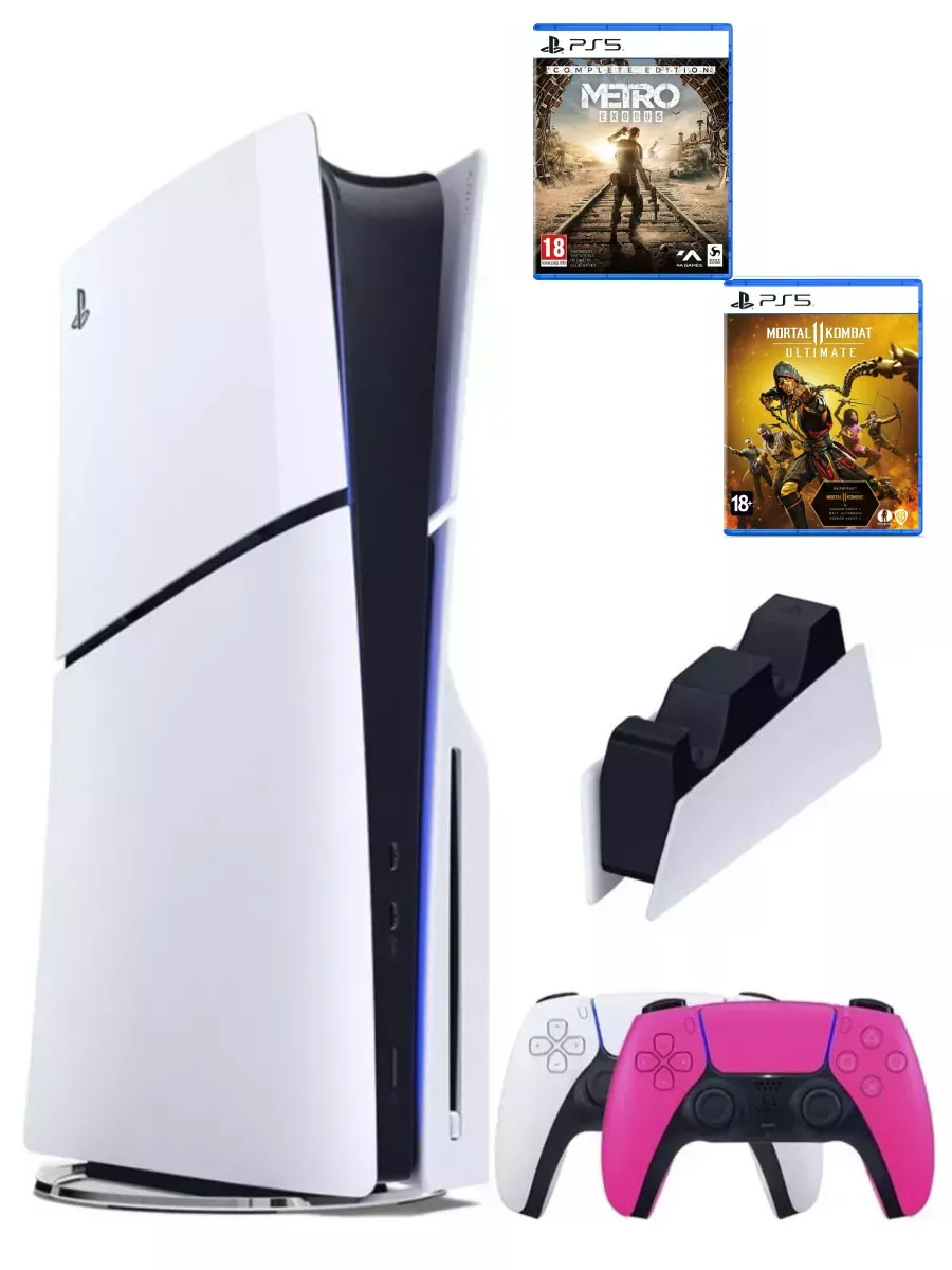 SONY PS5(ПС5)Игровая приставка PlayStation 5 Slim + 2 игры