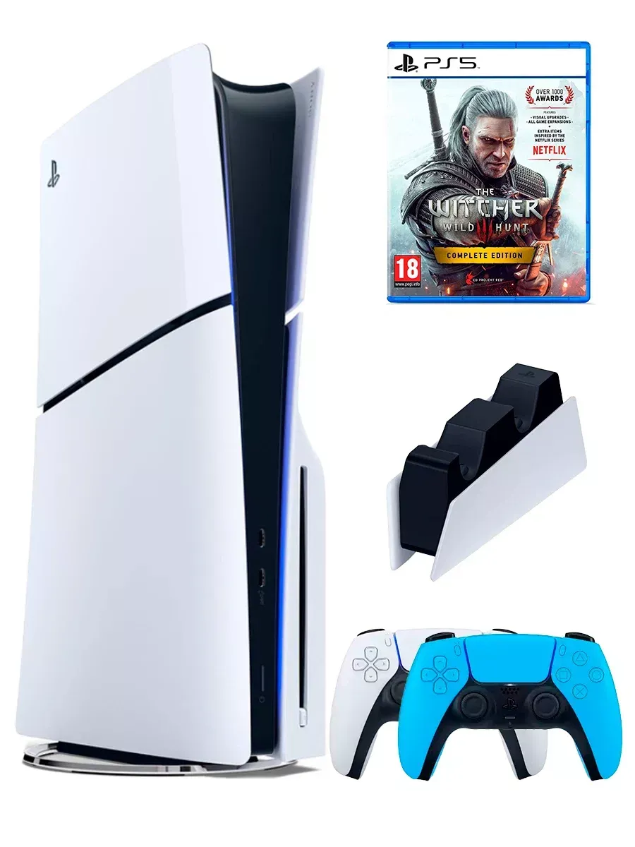SONY PS5(ПС5)Игровая приставка PlayStation 5 Slim+ Wither 3