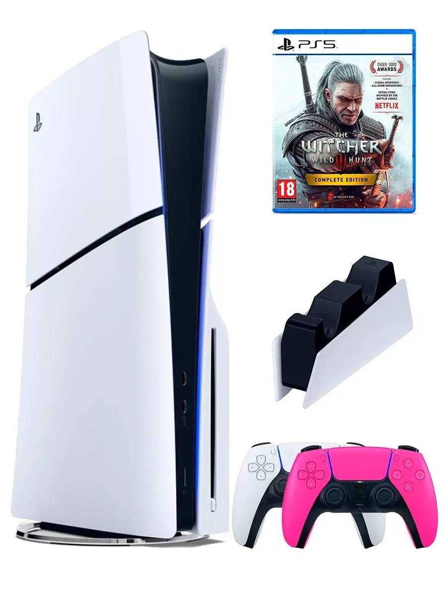 SONY PS5(ПС5)Игровая приставка PlayStation 5 Slim+Wither 3