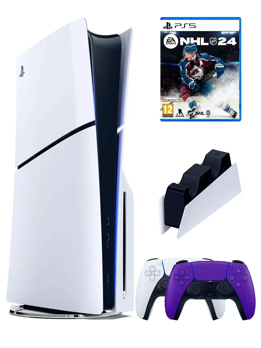 SONY PS5(ПС5) Игровая приставка PlayStation 5 Slim + NHL 24