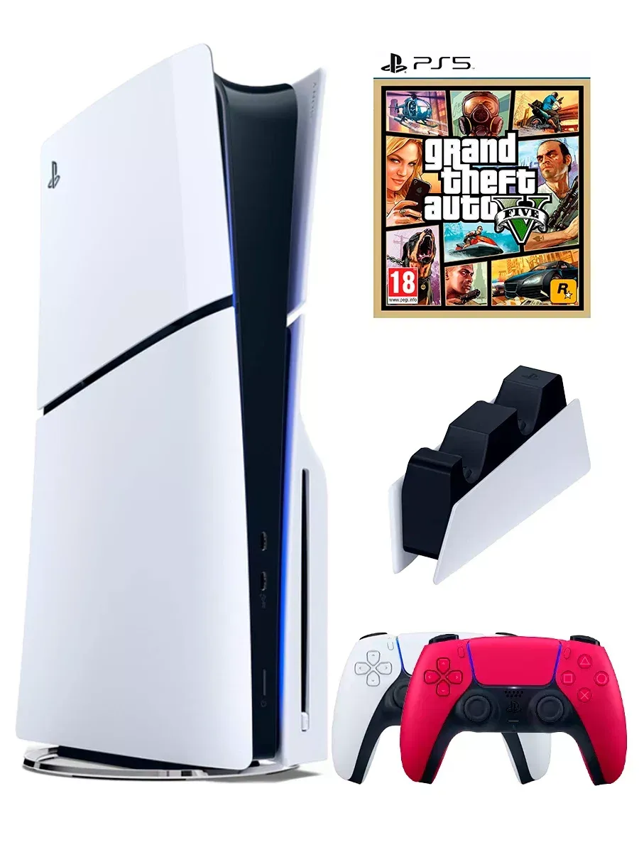 PS5(ПС5) Игровая приставка PlayStation 5 Slim + GTA5 SONY 330240012 купить за 125 556 ₽ в интернет‑магазине Wildberries