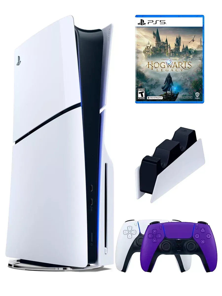 SONY PS5(ПС5)Игровая приставка PlayStation 5 Slim + Hogwarts