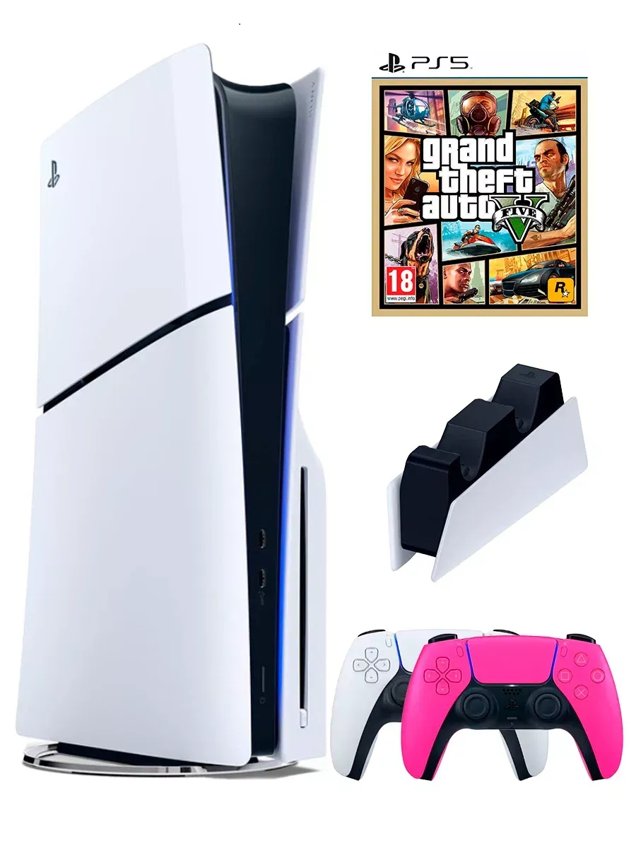 SONY PS5(ПС5)Игровая приставка PlayStation 5 Slim + GTA5