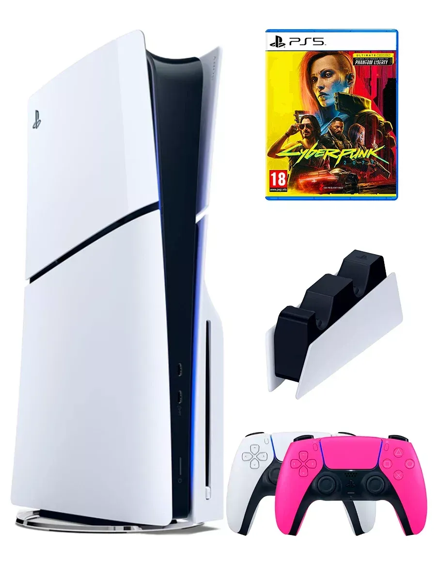 SONY PS5 (ПС5)Игровая приставка PlayStation5 Slim+Cyberpunk