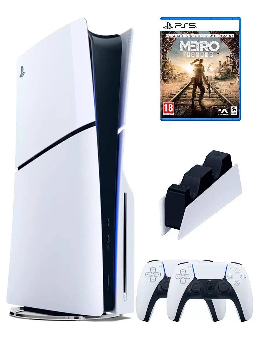 SONY PS5(ПС5) Игровая приставка PlayStation 5 Slim + Metro