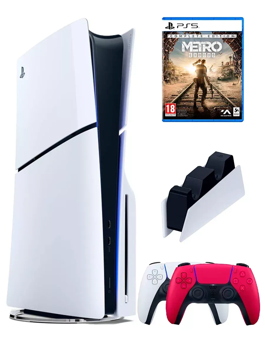 SONY PS5(ПС5)Игровая приставка PlayStation 5 Slim + Metro