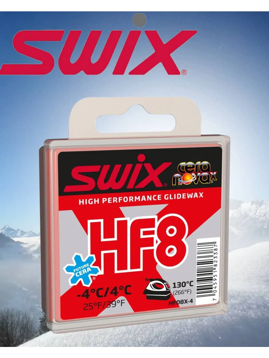 Парафин для лыж HF8X Red +4C/-4C 40 гр