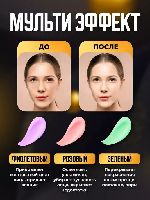 ARAVIA Professional База под макияж. Основа под макияж. Праймер для лица 3 в 1, бежевый, фото 3