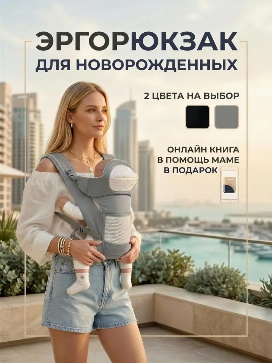 Эргорюкзак Кенгуру для новорожденных Слинг