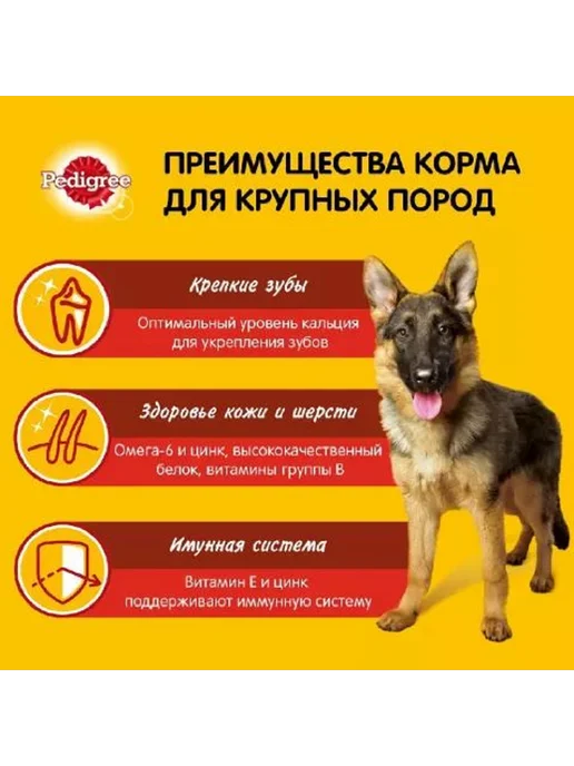 Сухой корм PEDIGREE Шт. для собак, взрослые, говядина, 13 кг, фото 2
