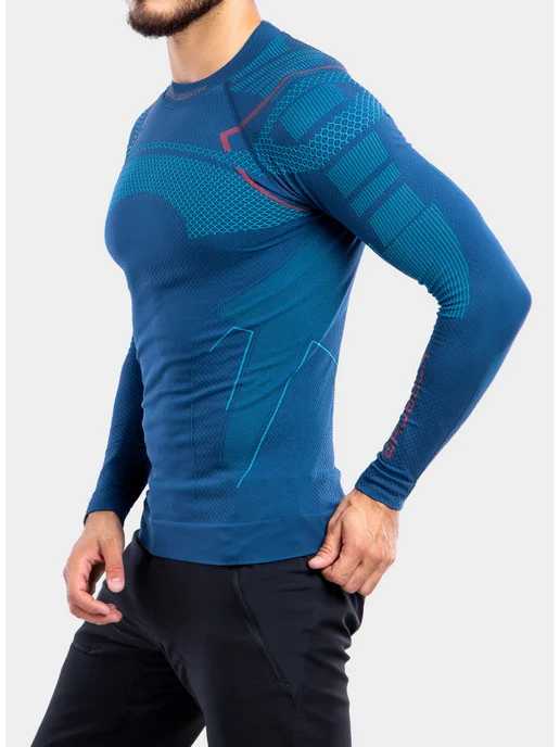 Brubeck Термолонгслив Thermo Nilit Heat спортивный зимний, синий, фото 3