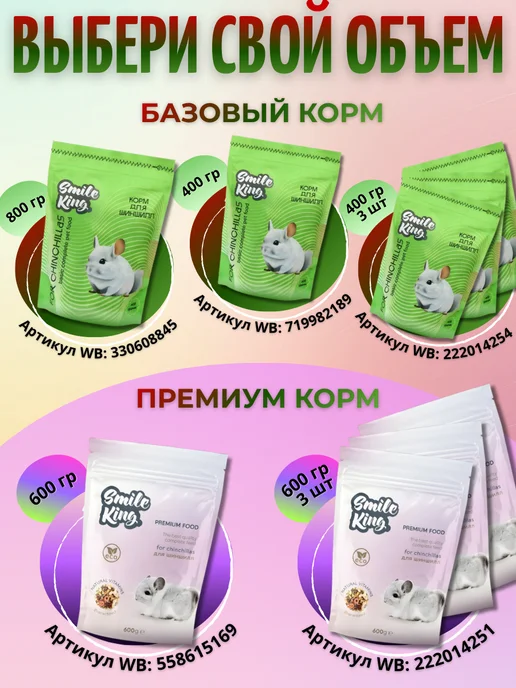 Сухой корм Smile King Зерновой Шиншилл для собак, 0,8 кг, фото 6