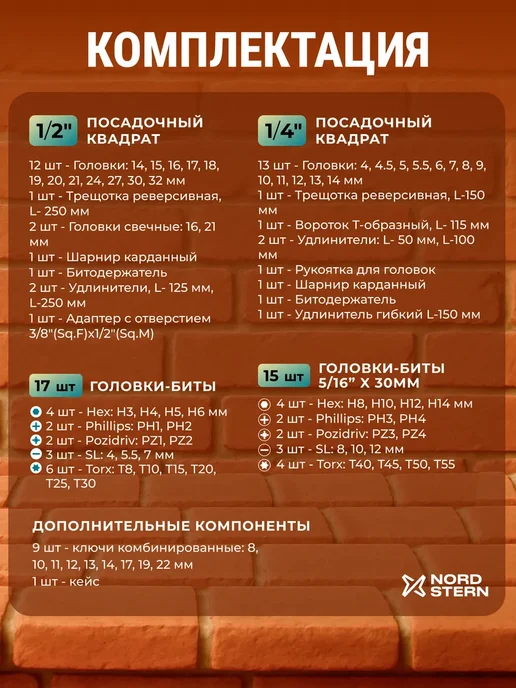 NORD STERN Подарочный набор мужчине инструментов для авто 82 предмета, черный, фото 2