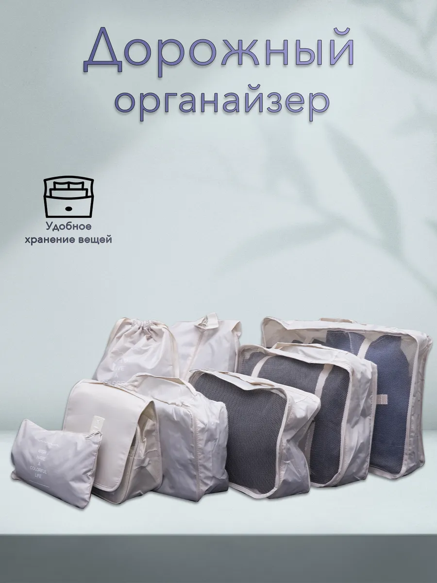 Органайзер дорожный для чемодана, Комплект Travel, 8 шт