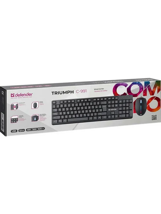 DEFENDER Проводной набор Triumph C-991 RU, чёрный, черный, фото 3