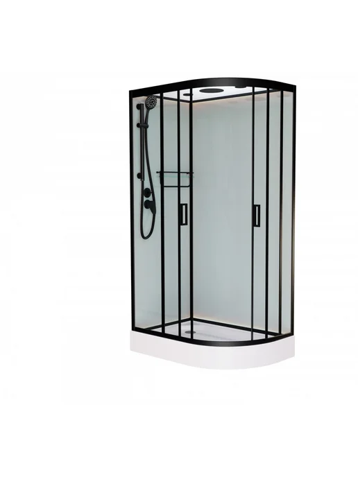 FRANK Душевая кабина F412L Black 120х80х220, 120x80x220, фото 2