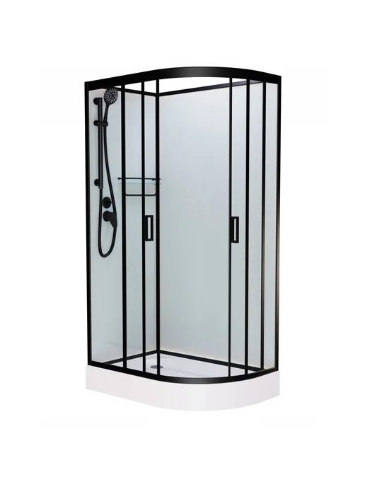 FRANK Душевая кабина F412L Black 120х80х220, 120x80x215, фото 2