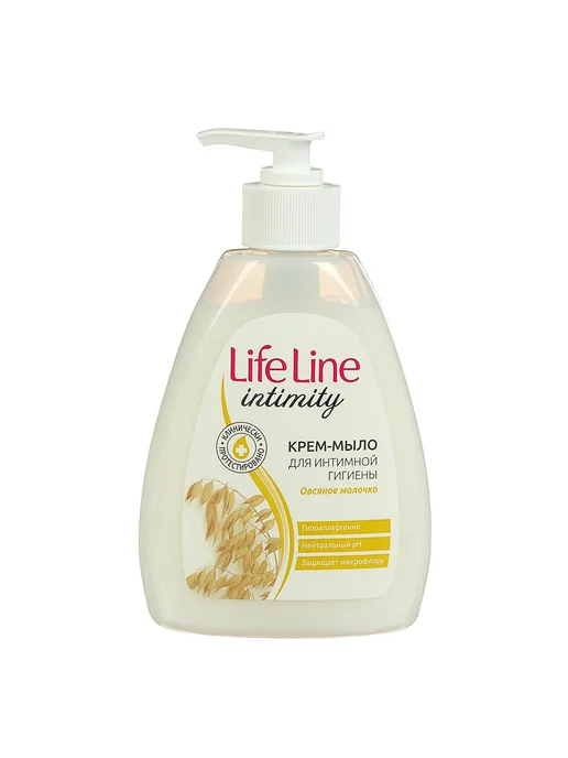 Life line Крем-мыло для интимного ухода Овсяное молочко 280мл 2шт, 280 мл, 2 шт, фото 2