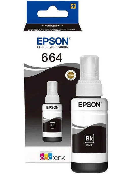 Epson Чернила C13T664198 чёрные, черный, фото 3