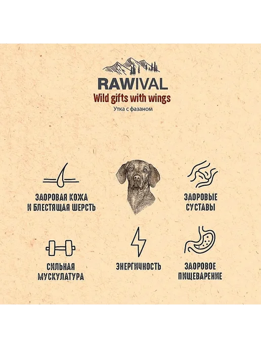 Сухой корм Rawival для собак, 0,75 кг, фото 4