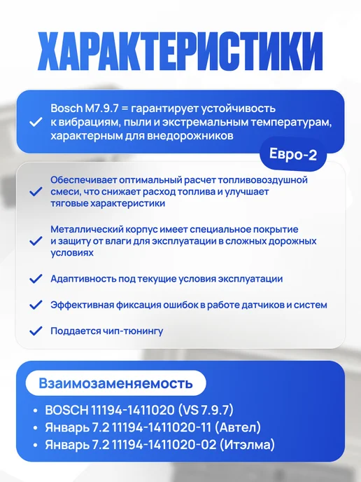 BOSCH ЭБУ нива шевроле нива 4х4 блок управления 2123-1411020, 4x4, фото 3