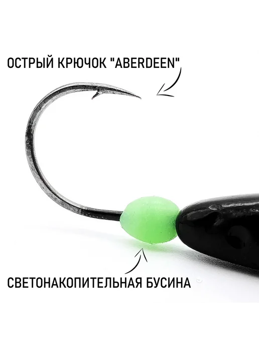 Рыболовная Империя Мормышка стукалка на судака и налима, черный, фото 4
