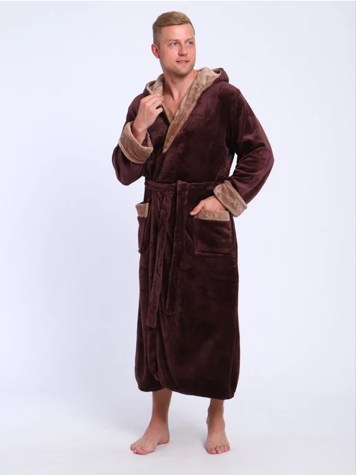 SIDRA TEXTILE Халат банный, коричневый