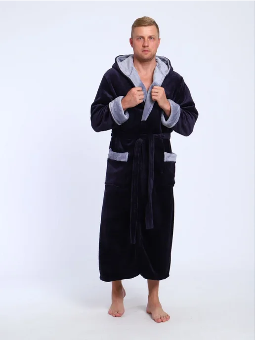 SIDRA TEXTILE Халат банный, синий