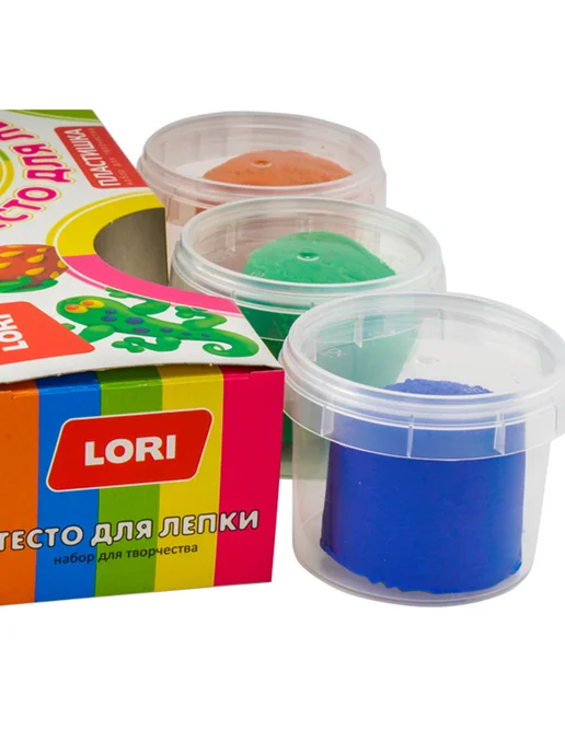 lori Тесто для лепки. Пластишка. Набор №12, 5 цв. по 80 гр, 80 г, фото 2