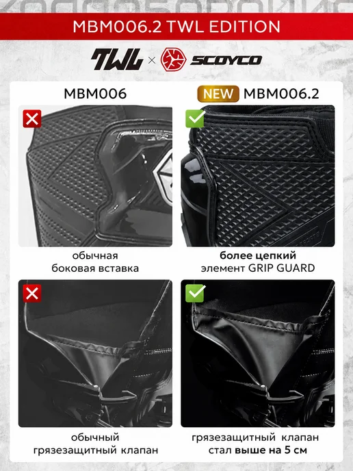 SCOYCO Мотоботы кроссовые для эндуро и мотокросса MBM006.2, вариант, фото 6
