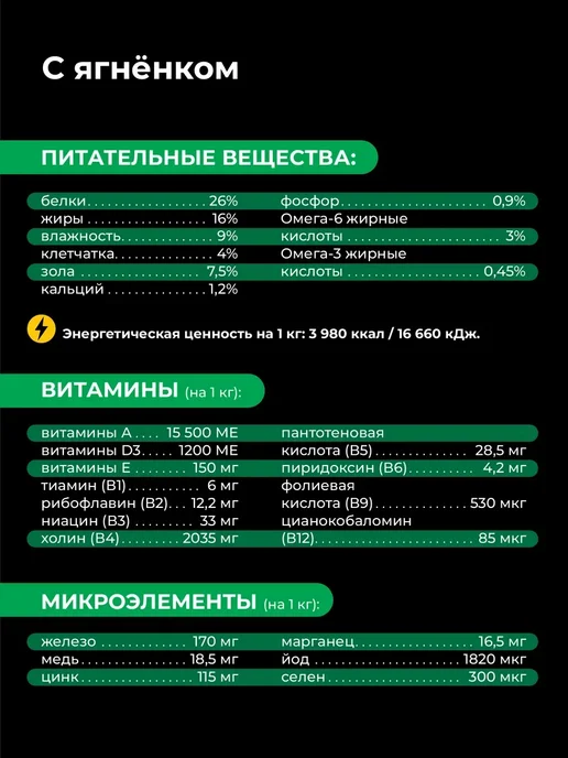 Сухой корм QUATTRO Цвергшнауцер для собак, ягненок, 12 кг, фото 5