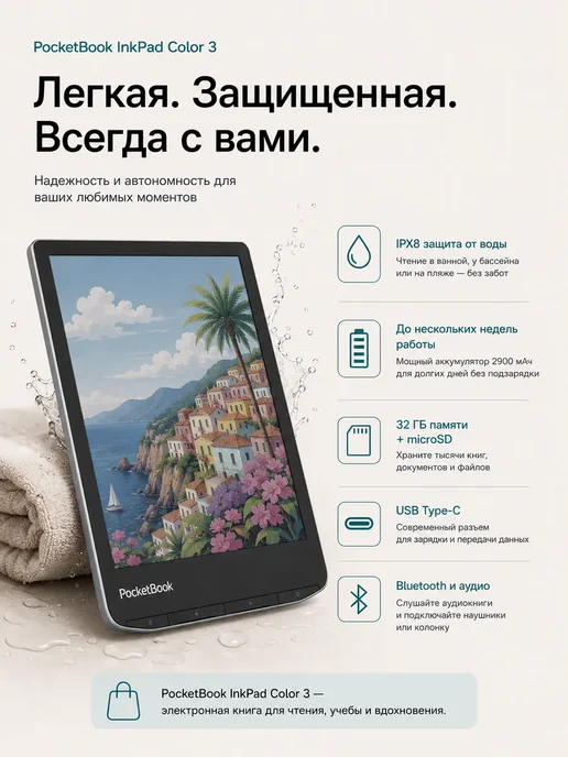 Электронная книга POCKET BOOK PB743К3-1-CIS серый, серый, фото 3