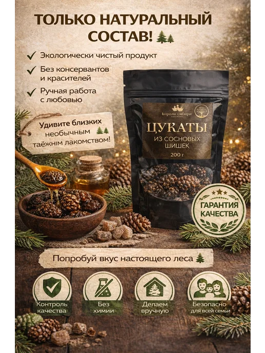Энергия Леса Цукаты сосновой шишки полезные и натуральные вкусняшки, вариант, фото 4
