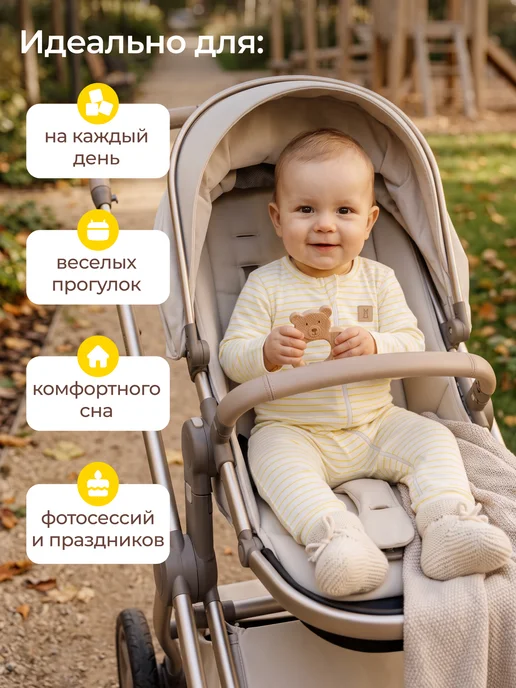 Rabiko Слип для новорожденных на молнии, белый, фото 3