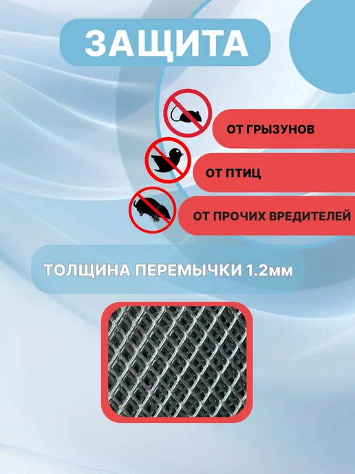 СЕТКА-ВОЛГА Сетка металлическая от грызунов яч.3х3, 5м, 5 м, фото 3