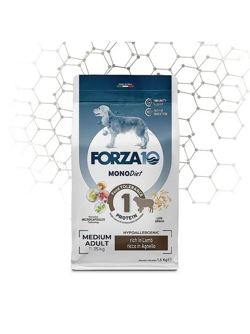 Сухой корм Forza10 для собак, взрослые, ягненок, 1,5 кг