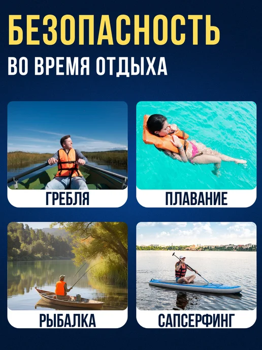 Blue Magiс Спасательный жилет универс. для рыбалки до 90-110кг р.58-62, 110 кг, фото 6