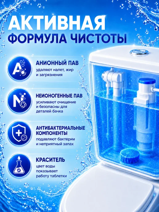 SEP Таблетка для бачка унитаза 12шт*50 Океан, 12 шт, фото 5