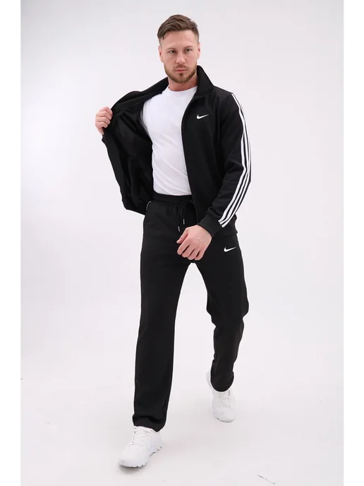 HN Fashion спортивный костюм на молнии Nike, черный, фото 4