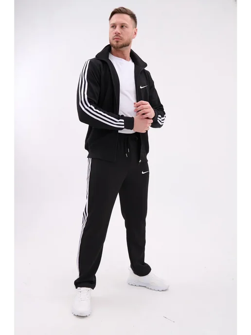 HN Fashion спортивный костюм на молнии Nike, черный, фото 5