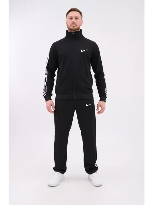HN Fashion спортивный костюм на молнии Nike, черный, фото 7