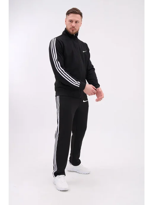 HN Fashion спортивный костюм на молнии Nike, черный, фото 8