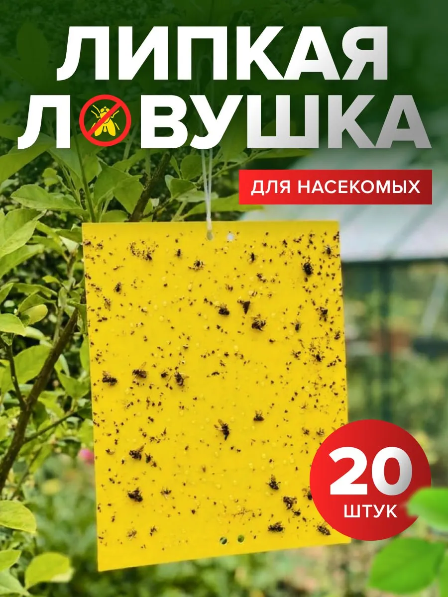 Ловушка для насекомых клеевая 20 шт