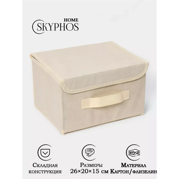 Короб для хранения с крышкой «Алва», 26×20×15 см