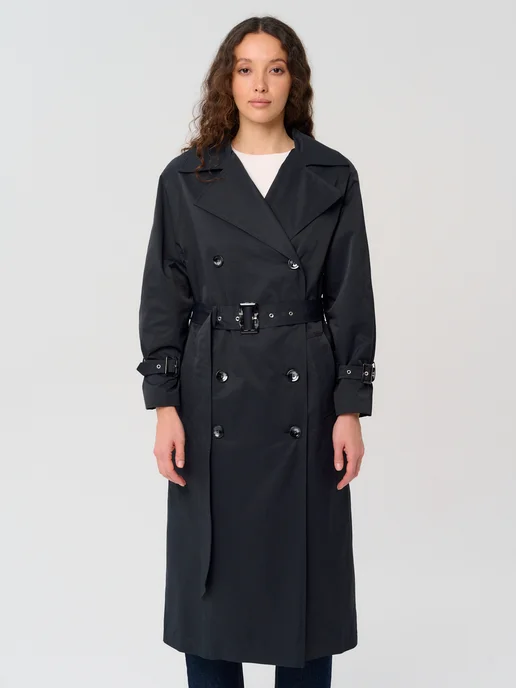 ELEGANZZA Тренчкот демисезонный, черный, фото 3