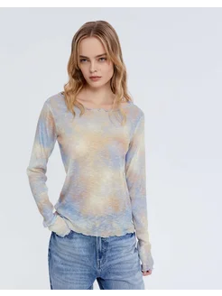 Облегающий полупрозрачный джемпер тай-дай gloria jeans 331736794 купить за 1 462 ₽ в интернет-магазине Wildberries