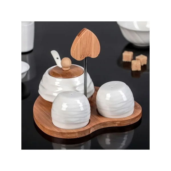 Набор для специй на подставке «Эстет», 3 предмета