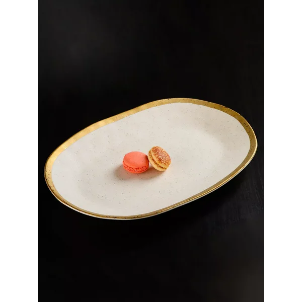 Тарелка сервировочная фарфоровая 37х24 см