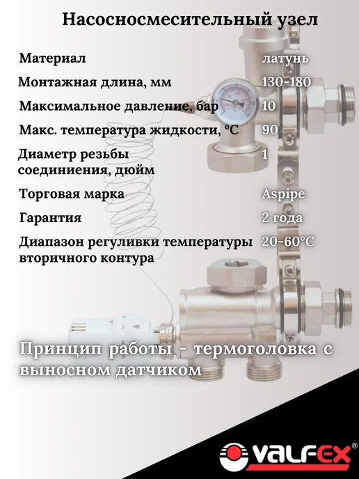 VALFEX Комплект теплого пола 3 контура, вариант, фото 4